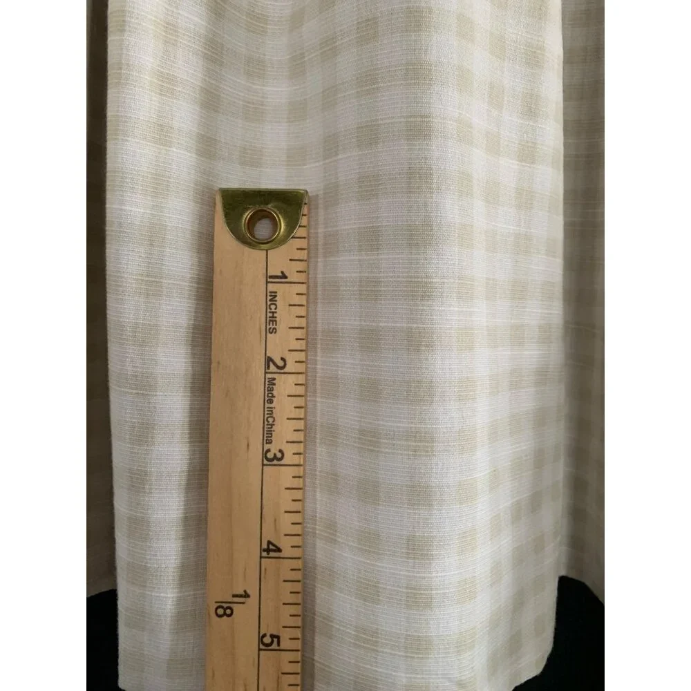 Croscill Beige Gingham Check Valance Curtain 17